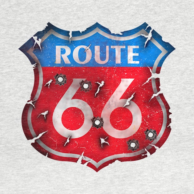 Route 66 - Old sign by Hunter